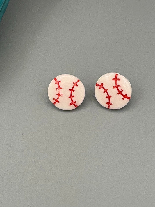 Boucles d'oreilles clous de baseball