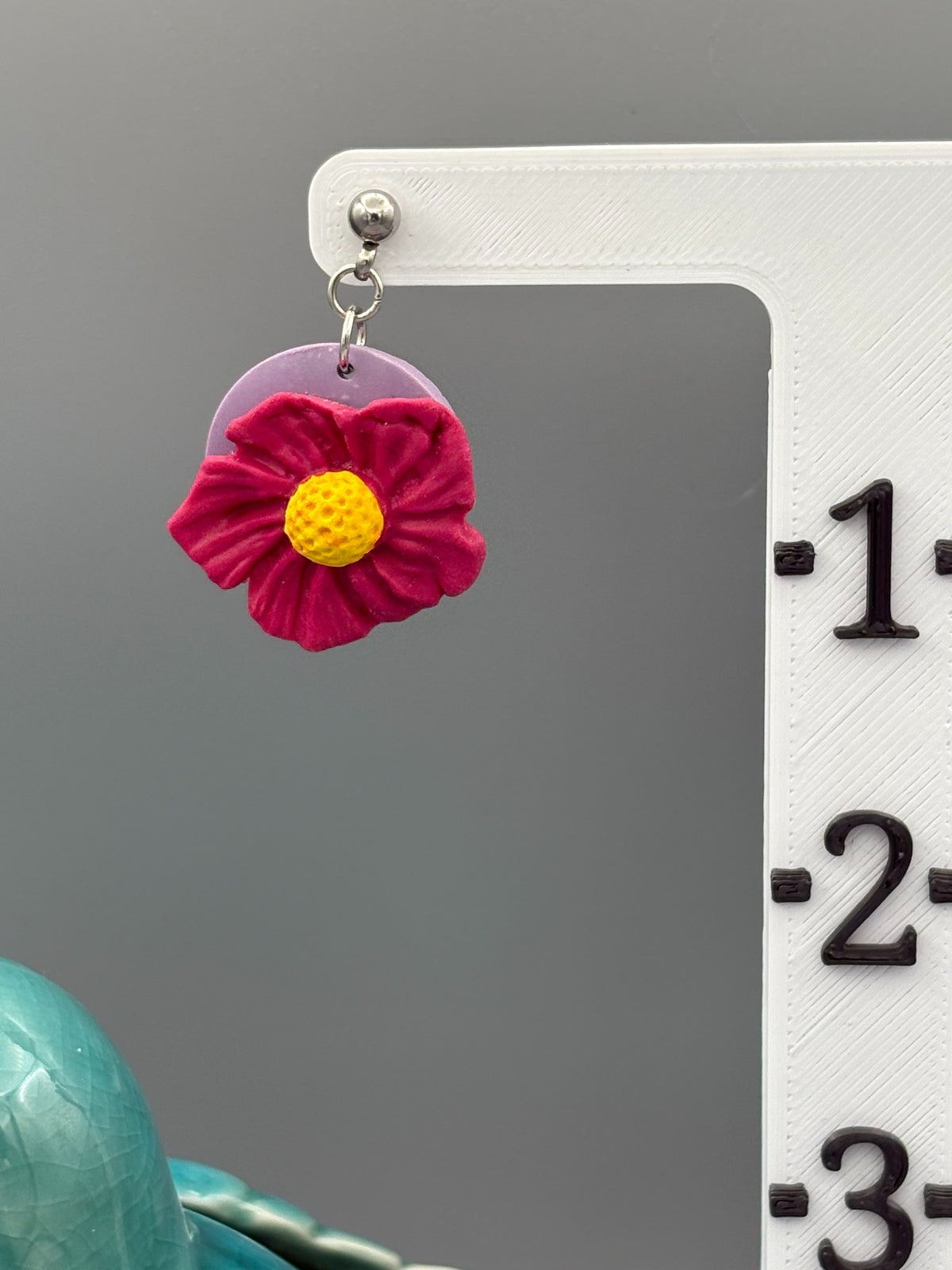 Boucles d'oreilles Fleurs Magenta