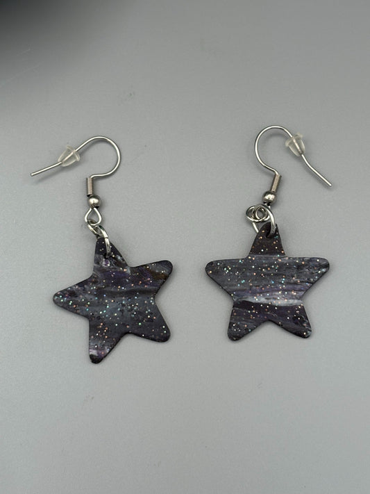 Boucles d'oreilles étoiles du ciel de minuit