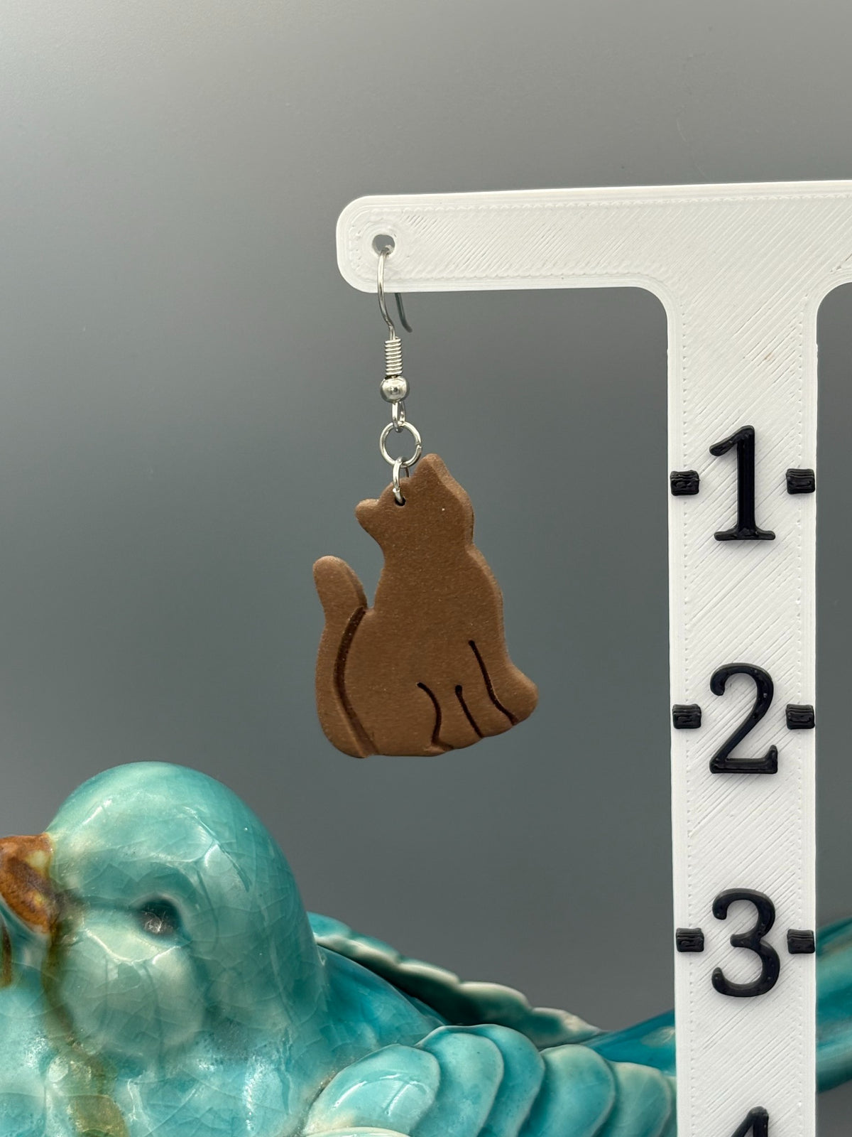 Boucles d'oreilles Chats Bruns