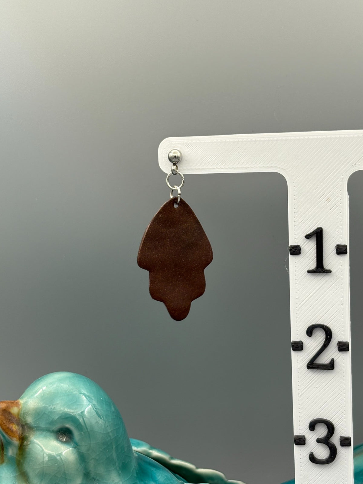 Boucles d'oreilles feuilles d'acajou