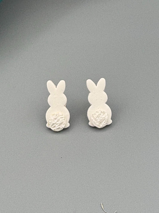 Boucles d'oreilles Lapins Blancs