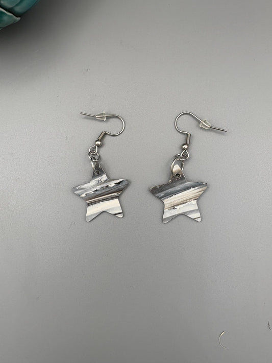 Snowstorm Star Dangle Earrings