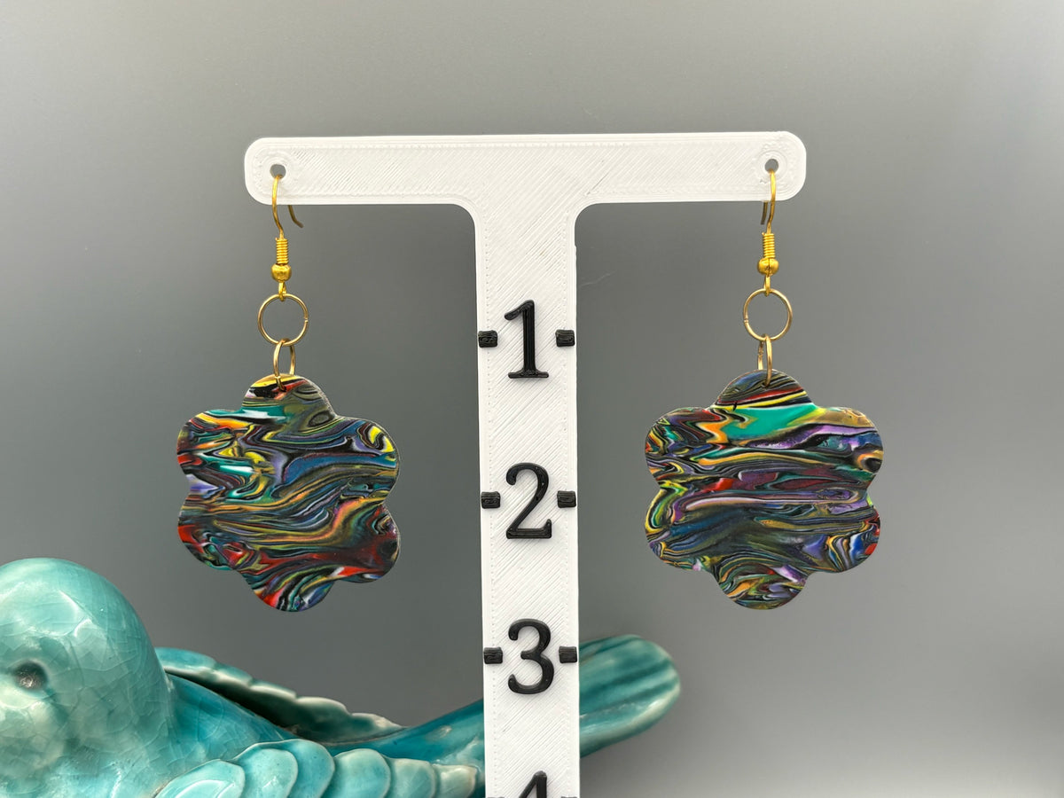 Boucles d'oreilles Fleurs Kaléidoscope