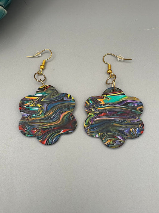 Boucles d'oreilles Fleurs Kaléidoscope