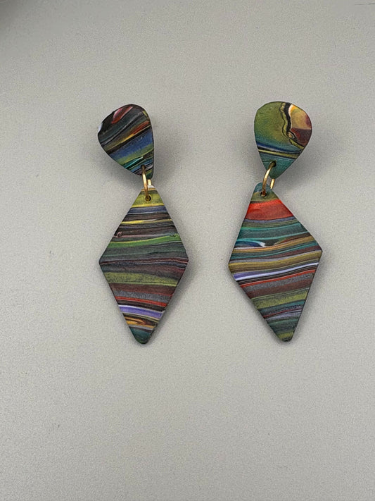 Kaleidoscope Diamond Dangle Earrings