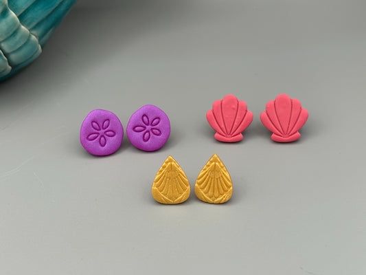 Drops, Sand Dollars, Shells Stud Earrings