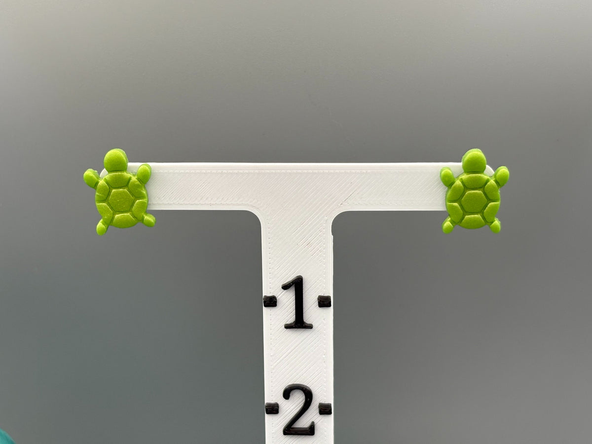 Turtles, Trapezoids, Shells Stud Earrings