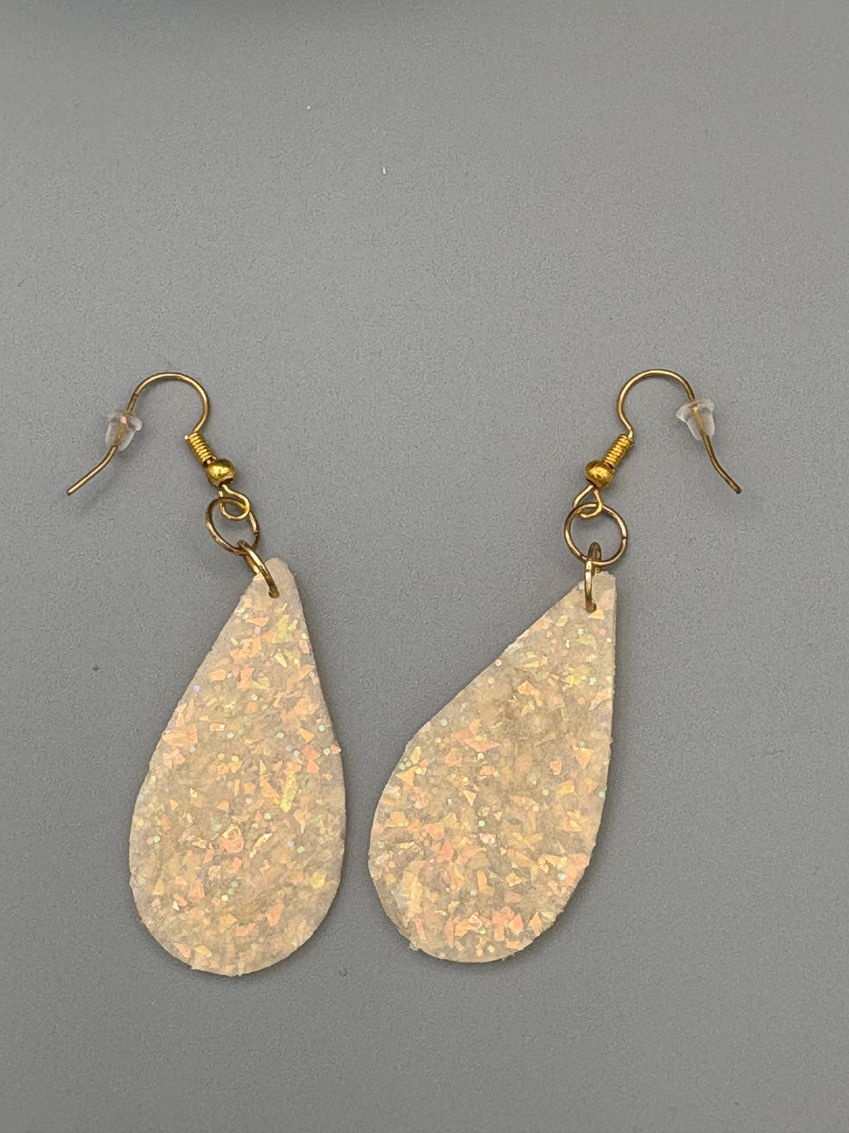Opalescent Drop Dangle Earrings - handcrafted polymer clay earrings by Lakeside Clay