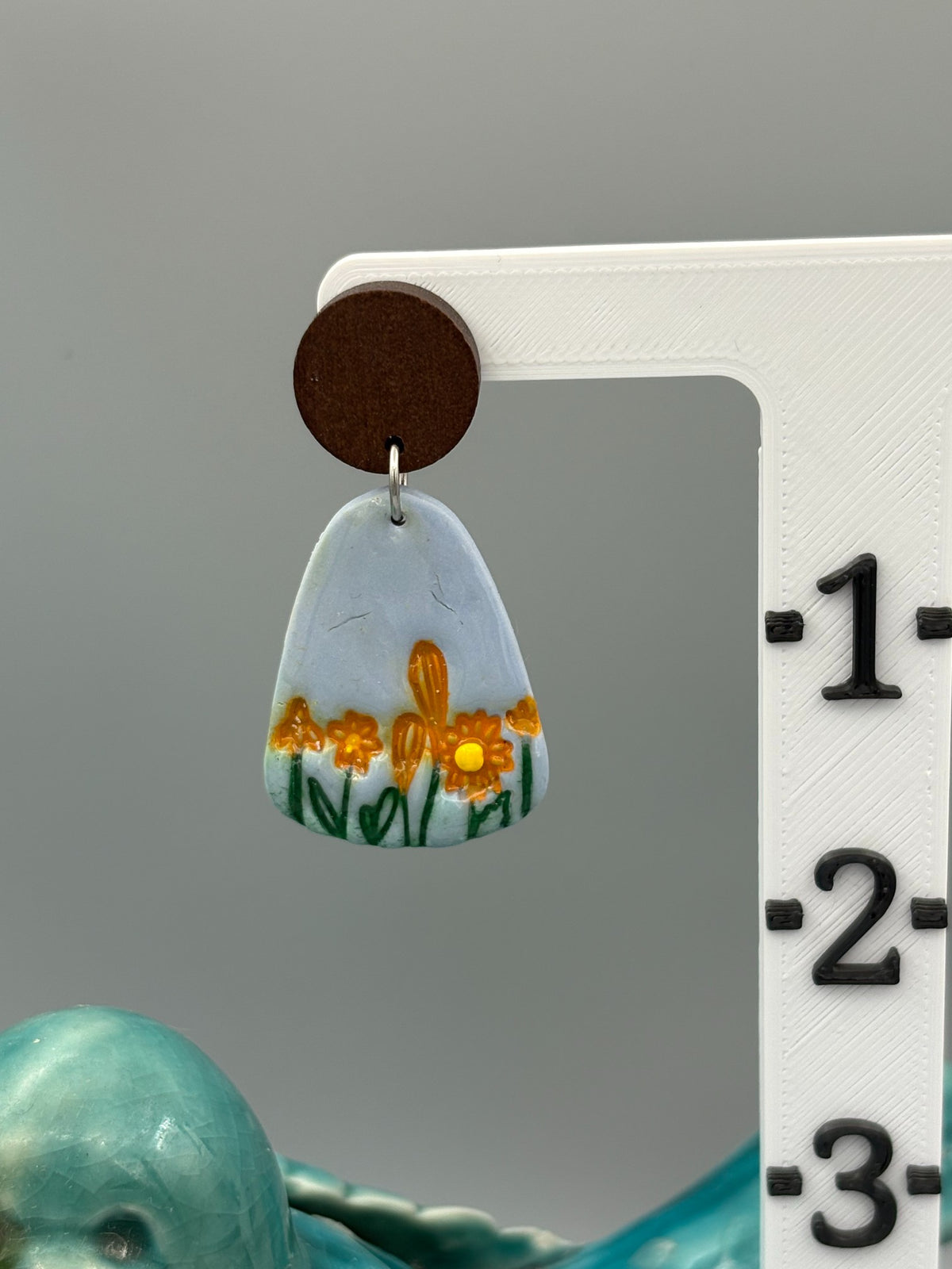 Floral Meadow Dangle Earrings - handcrafted polymer clay earrings by Lakeside Clay