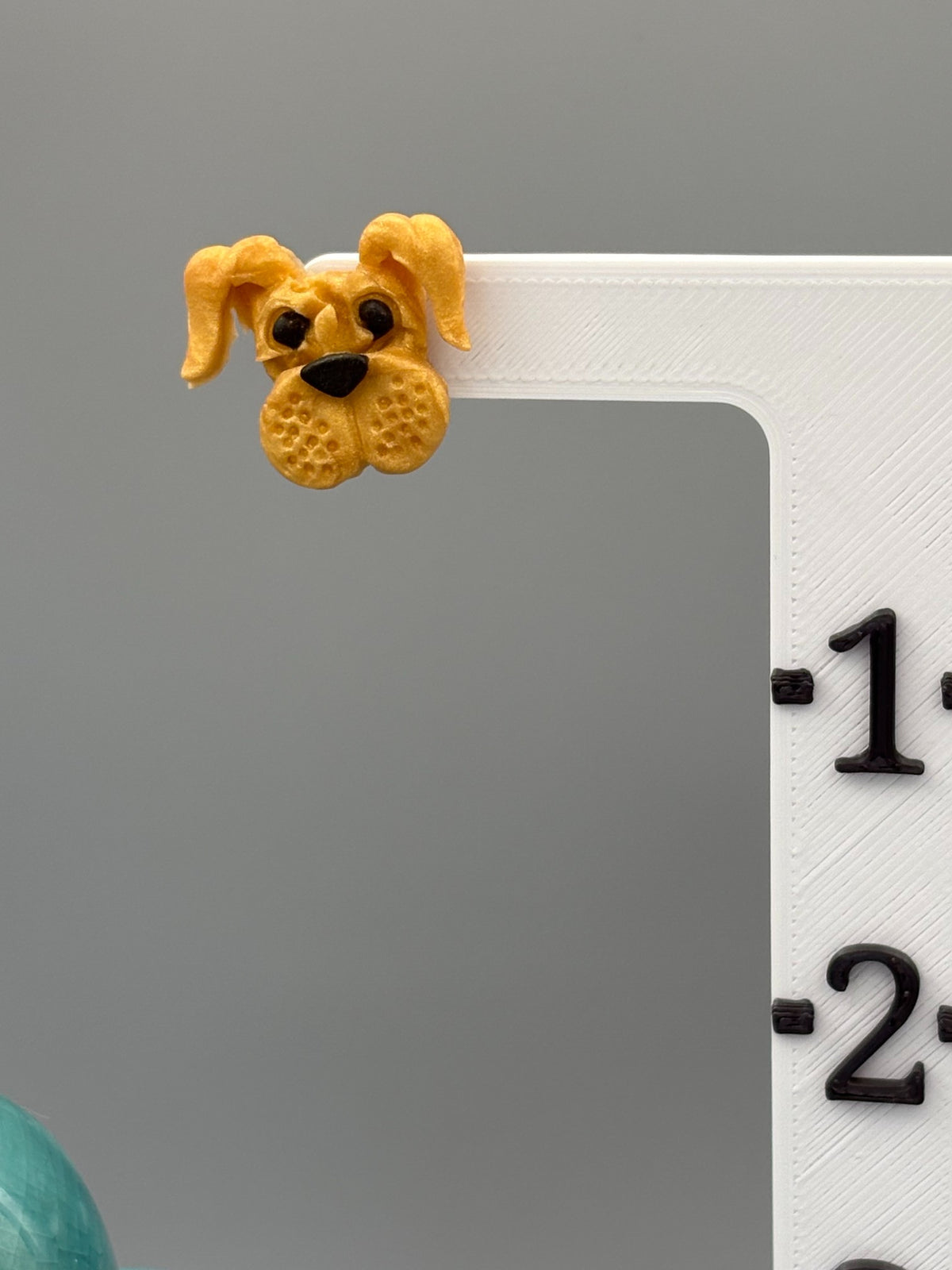 Gold Boxer Dog Stud Earrings - handcrafted polymer clay earrings by Lakeside Clay