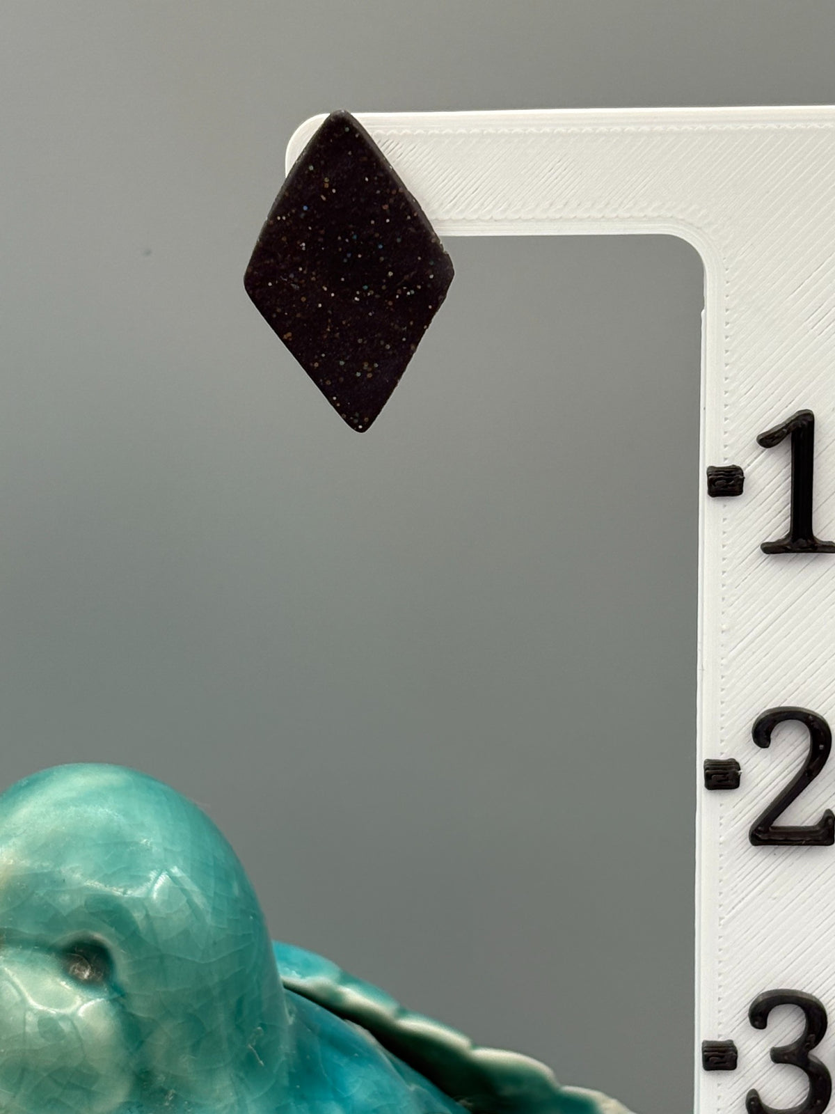 Midnight Sky Diamond Stud Earrings - handcrafted polymer clay earrings by Lakeside Clay