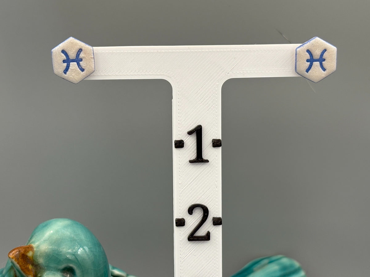 Pisces Stud Earrings - handcrafted polymer clay earrings by Lakeside Clay