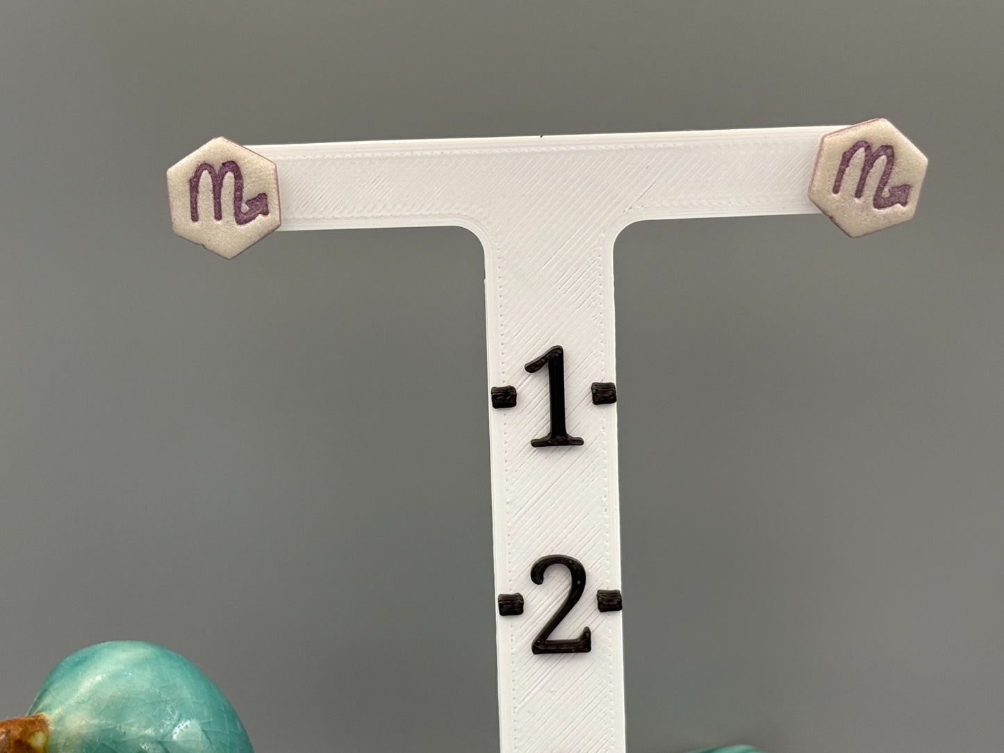 Scorpio Stud Earrings - handcrafted polymer clay earrings by Lakeside Clay