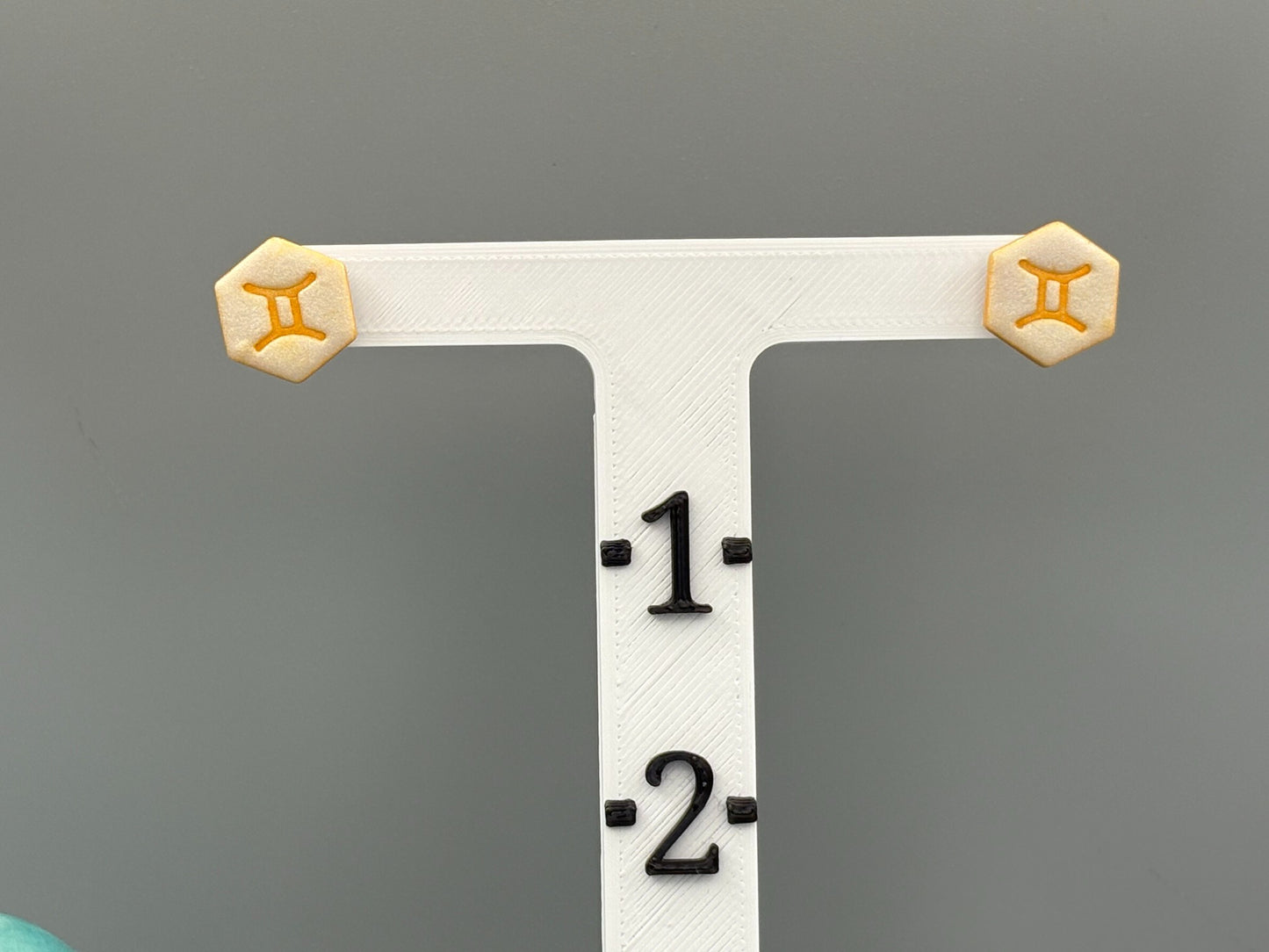 Gemini Stud Earrings - handcrafted polymer clay earrings by Lakeside Clay