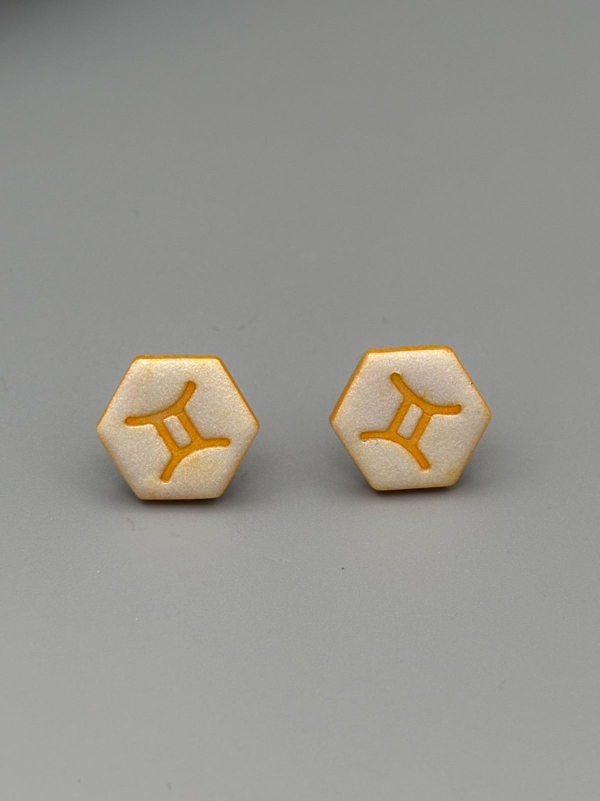 Gemini Stud Earrings - handcrafted polymer clay earrings by Lakeside Clay