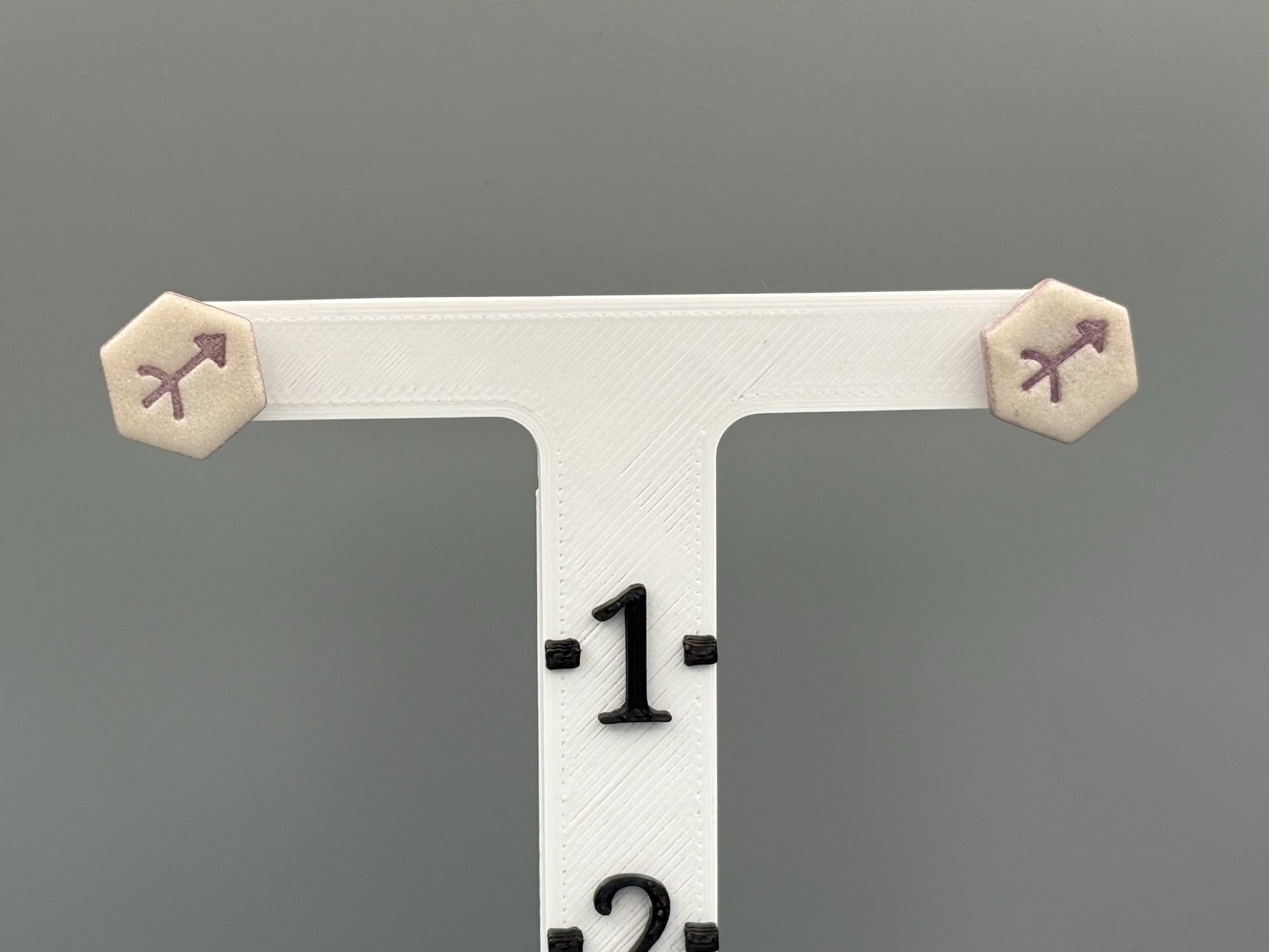 Sagittarius Stud Earrings - handcrafted polymer clay earrings by Lakeside Clay
