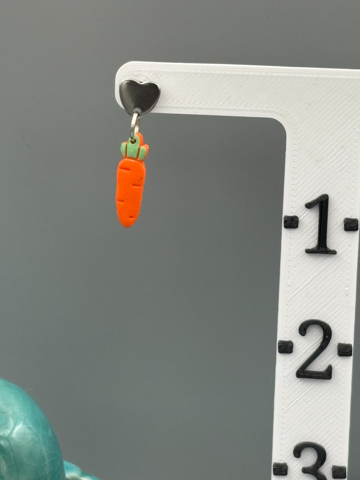 Carrot Dangle Earrings - handcrafted polymer clay earrings by Lakeside Clay