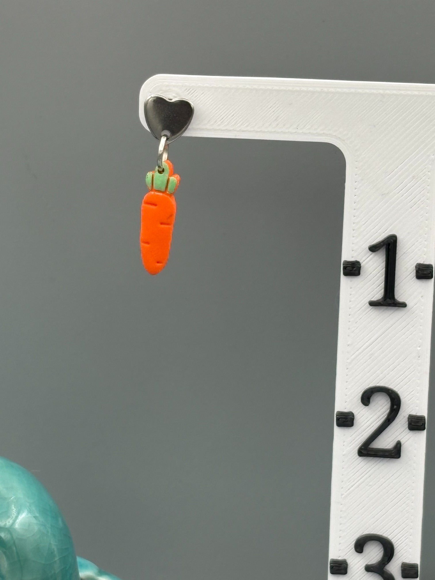 Carrot Dangle Earrings - handcrafted polymer clay earrings by Lakeside Clay