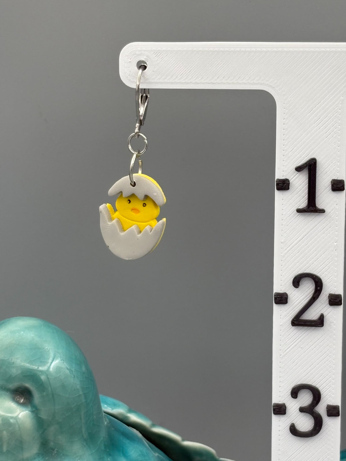 Hatching Yellow Chick Dangle Earrings - handcrafted polymer clay earrings by Lakeside Clay