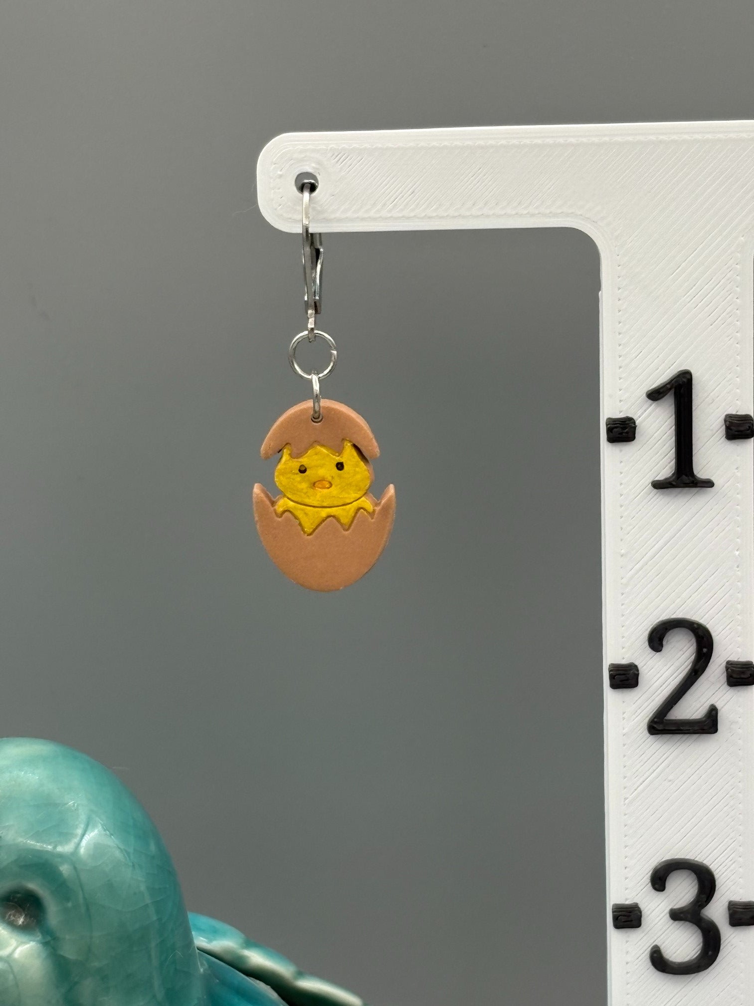 Hatching Yellow Chick Dangle Earrings - handcrafted polymer clay earrings by Lakeside Clay