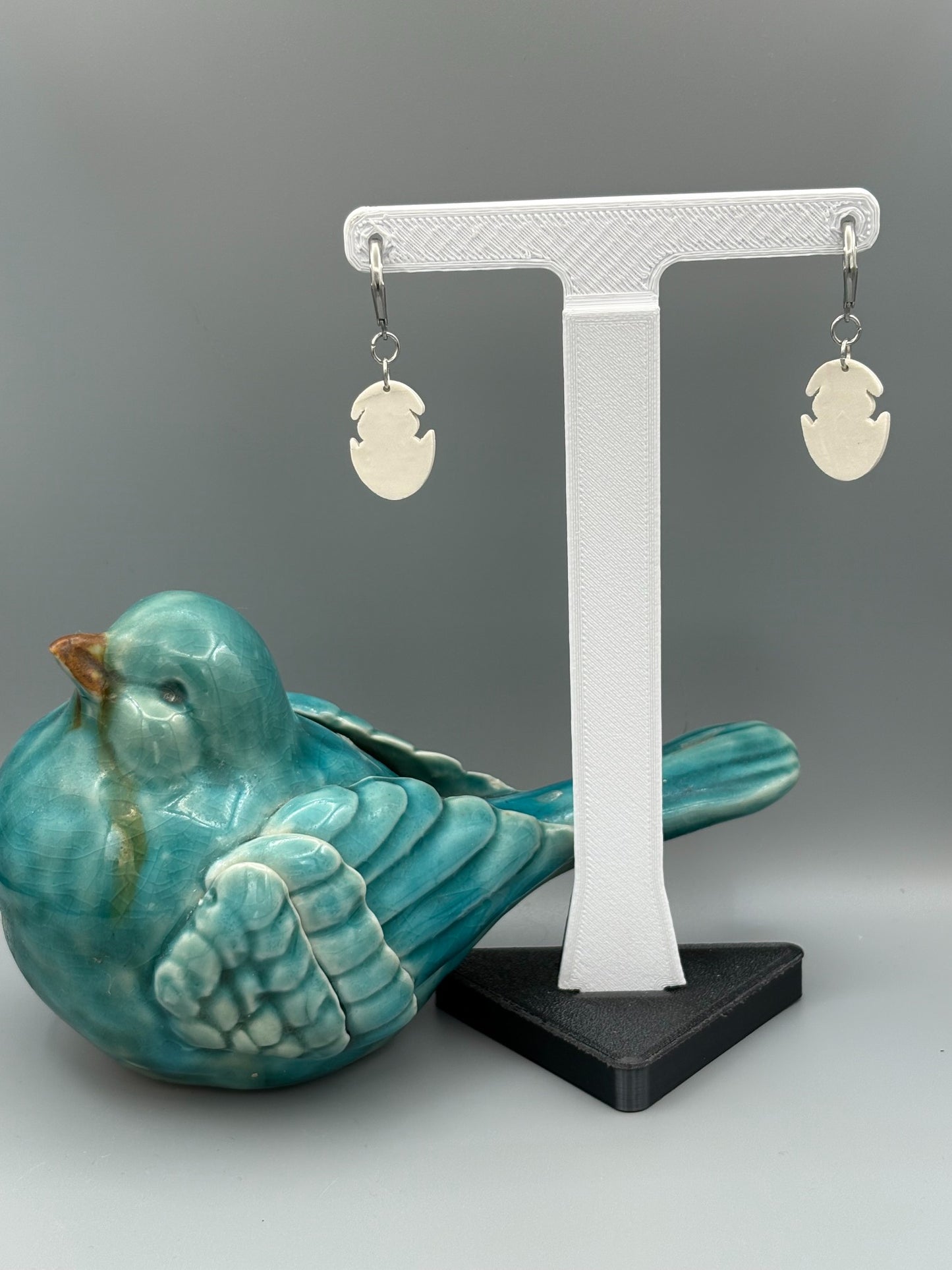 Hatching Yellow Chick Dangle Earrings - handcrafted polymer clay earrings by Lakeside Clay