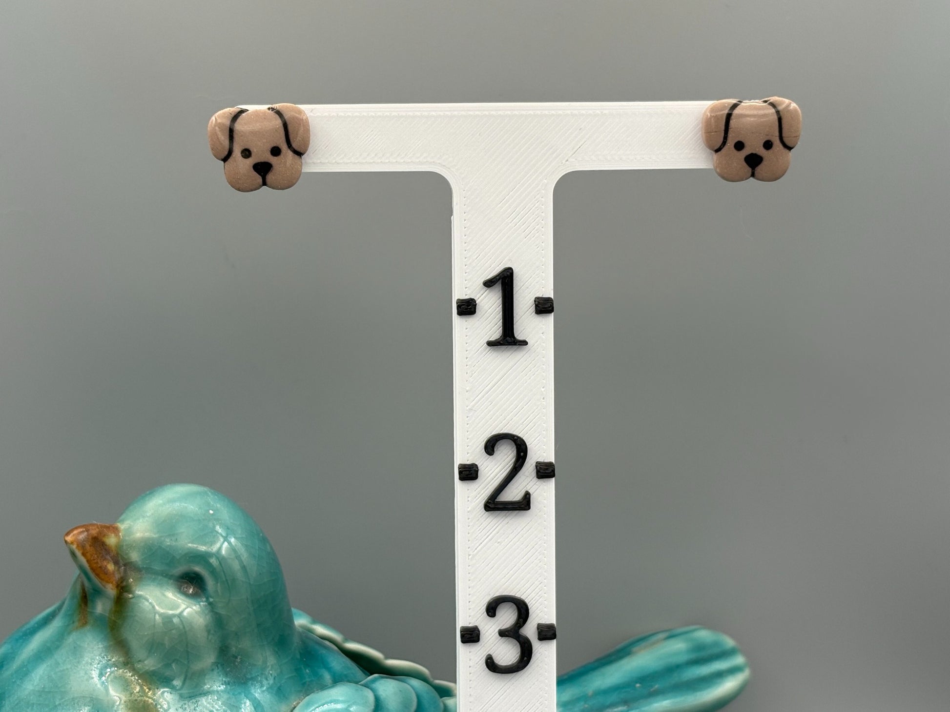 Puppy Stud Earrings - handcrafted polymer clay earrings by Lakeside Clay