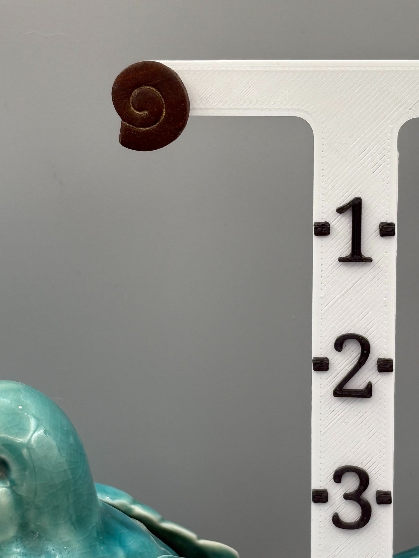 Brown Swirl Shell Stud Earrings - handcrafted polymer clay earrings by Lakeside Clay