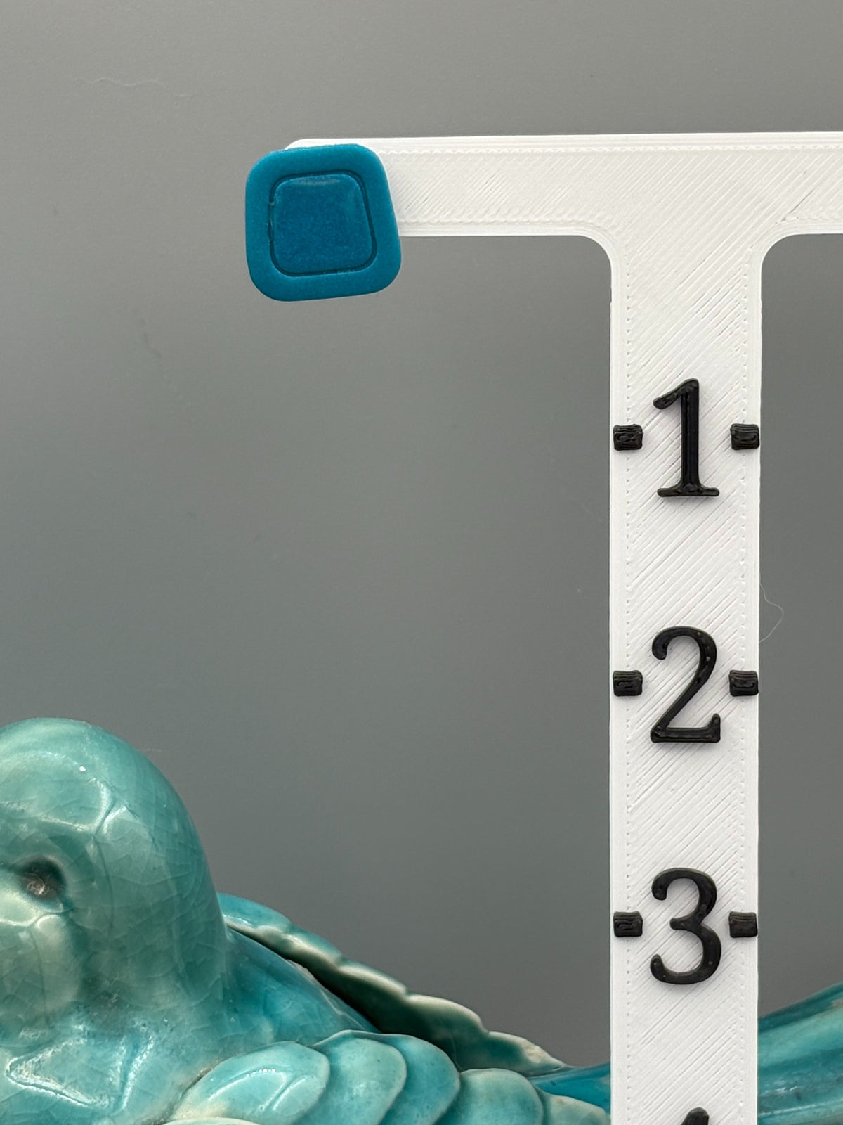 Teal Trapezoid Stud Earrings - handcrafted polymer clay earrings by Lakeside Clay