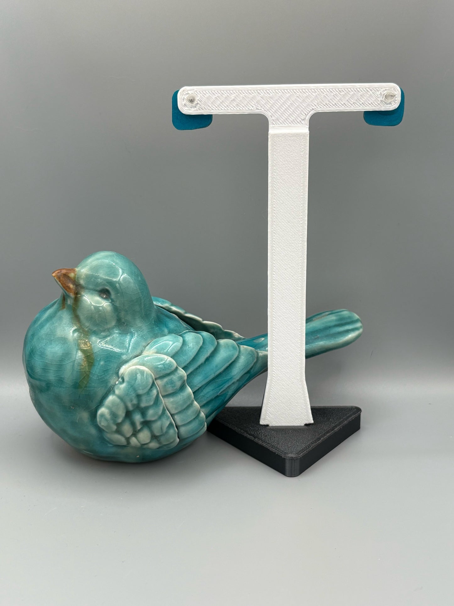 Teal Trapezoid Stud Earrings - handcrafted polymer clay earrings by Lakeside Clay