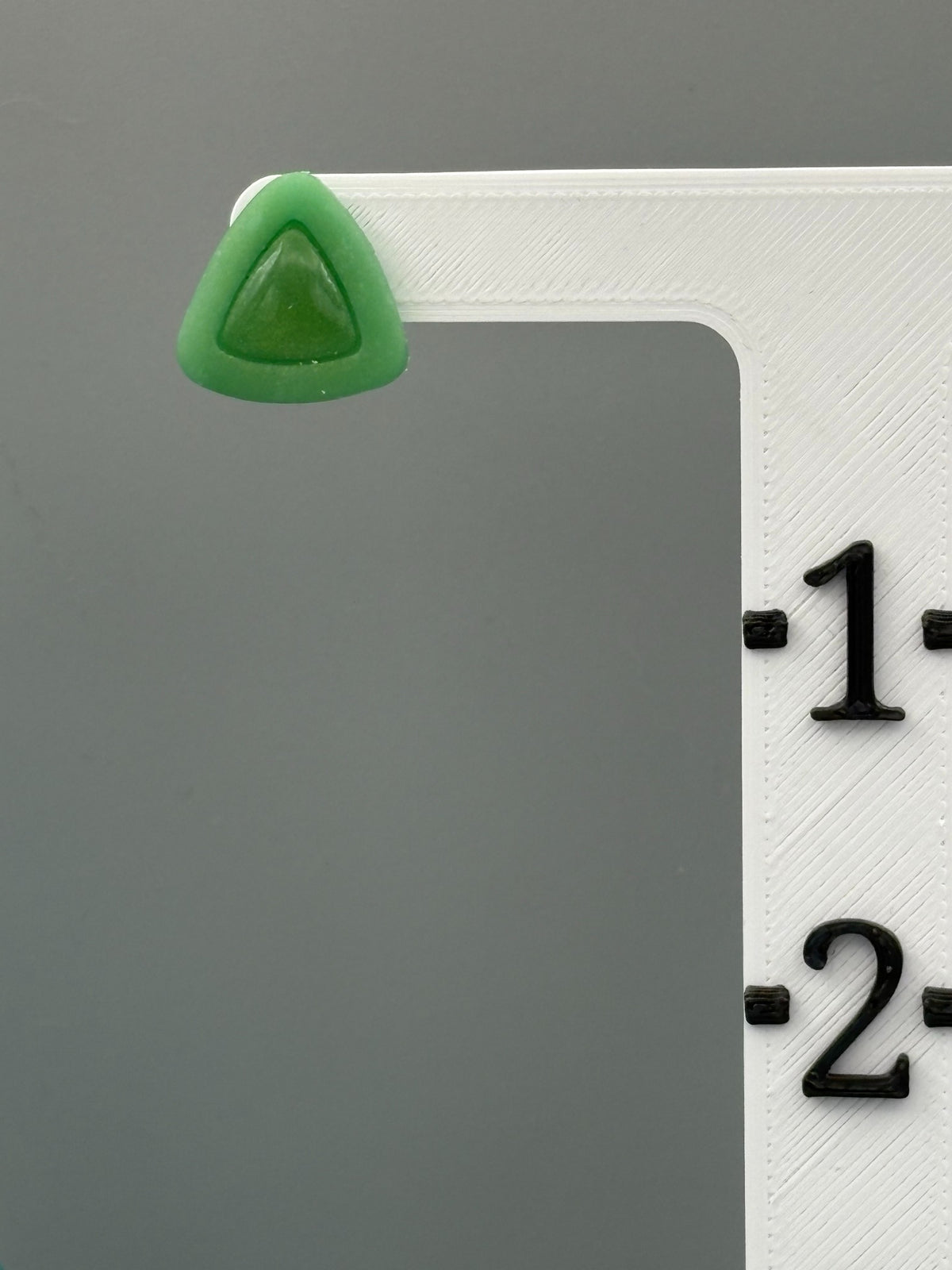 Green Triangle Stud Earrings - handcrafted polymer clay earrings by Lakeside Clay