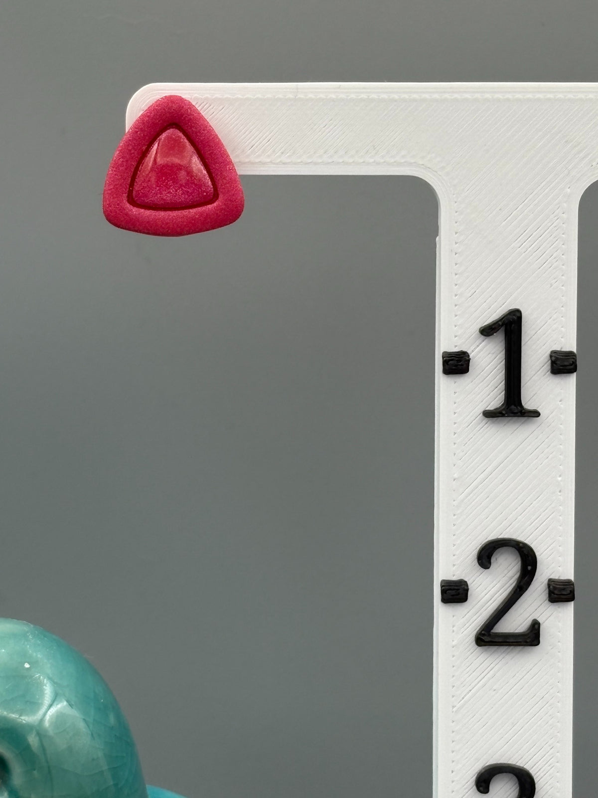 Pink Triangle Stud Earrings - handcrafted polymer clay earrings by Lakeside Clay