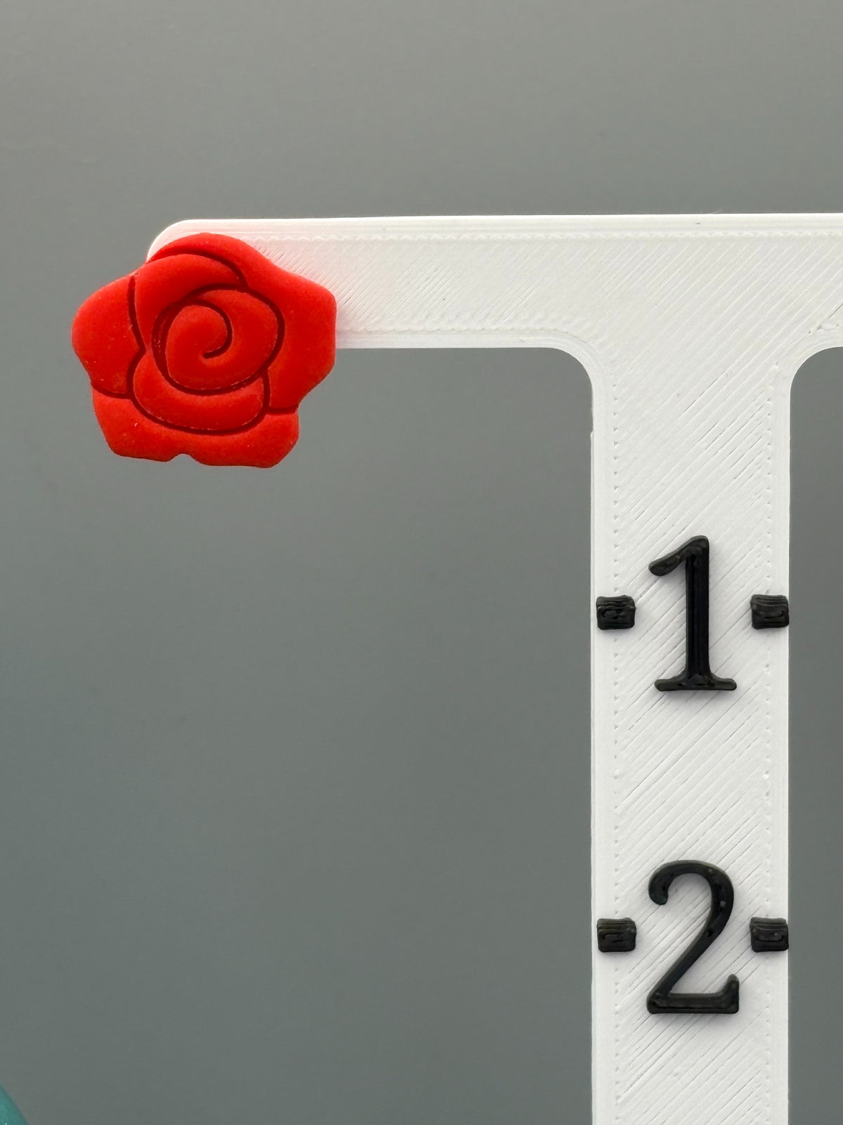 Red Rose Stud Earrings - handcrafted polymer clay earrings by Lakeside Clay