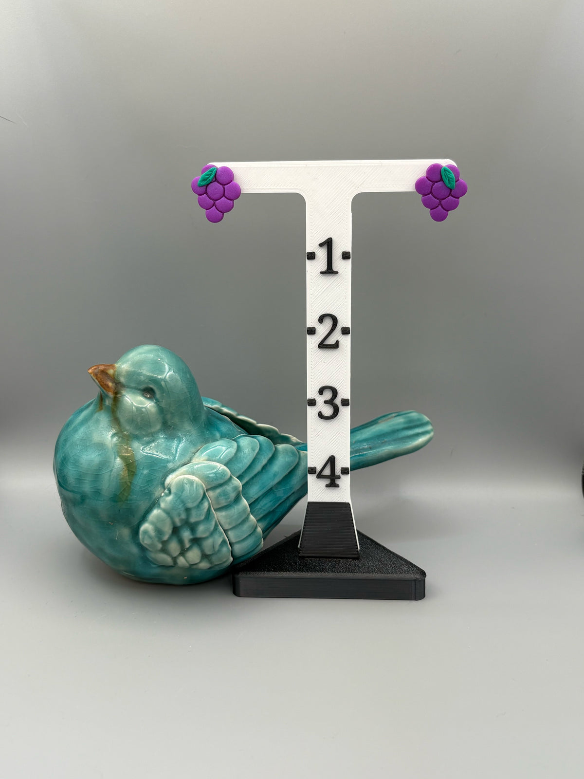 Grapes Stud Earrings - handcrafted polymer clay earrings by Lakeside Clay