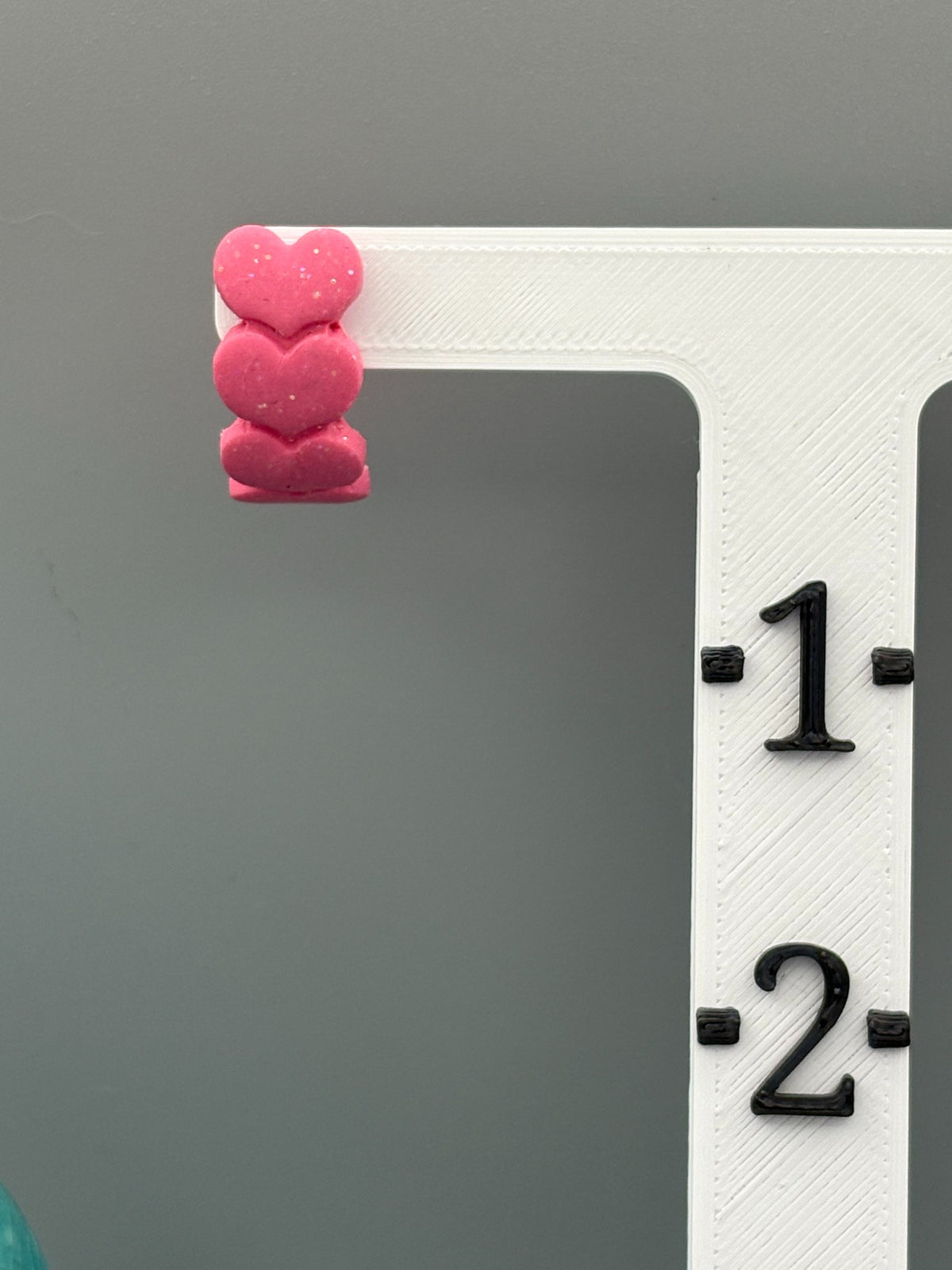 Sparkly Pink Heart Huggie Earrings - handcrafted polymer clay earrings by Lakeside Clay