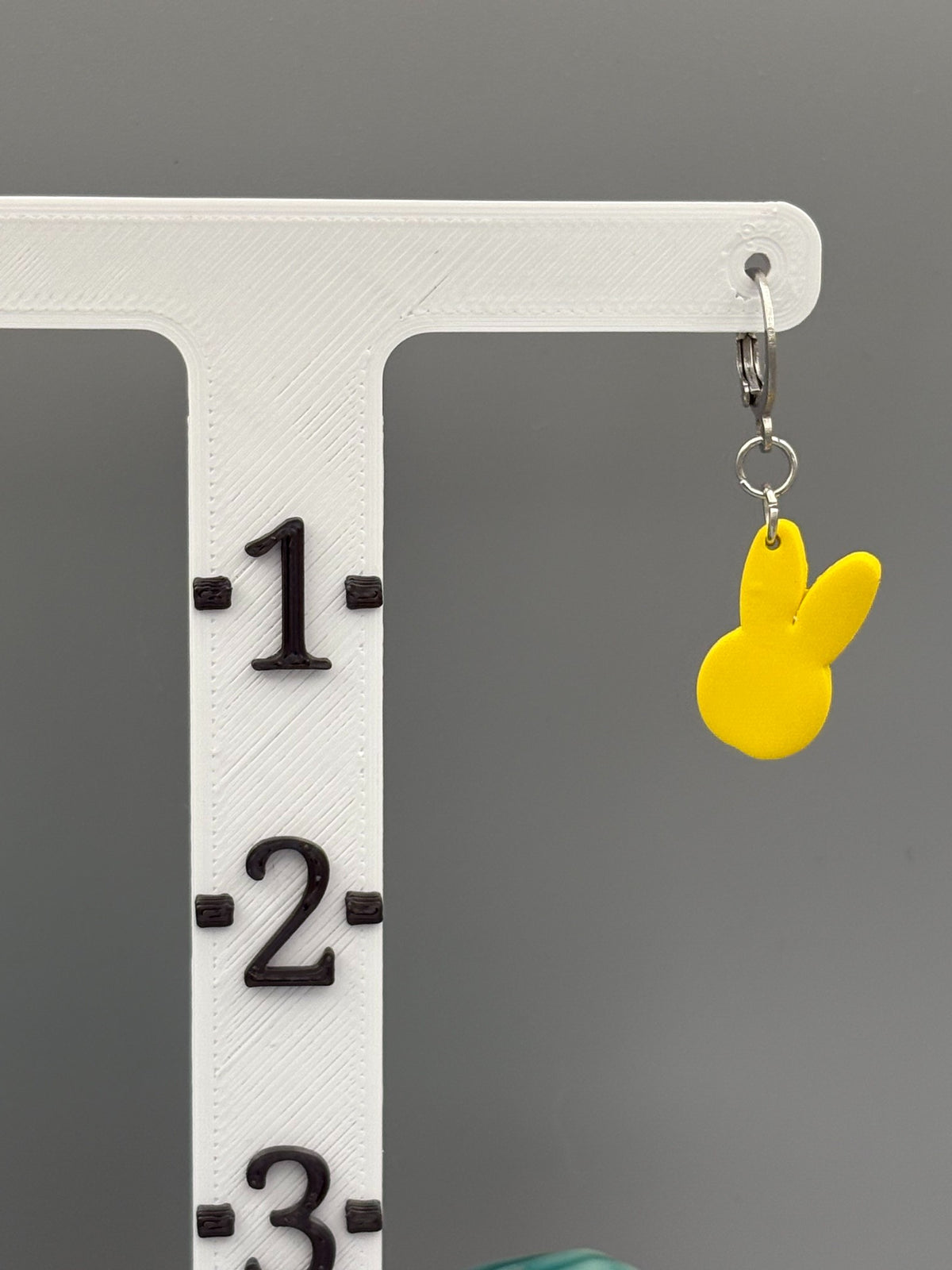 Yellow Bunny Head Dangle Earrings - handcrafted polymer clay earrings by Lakeside Clay