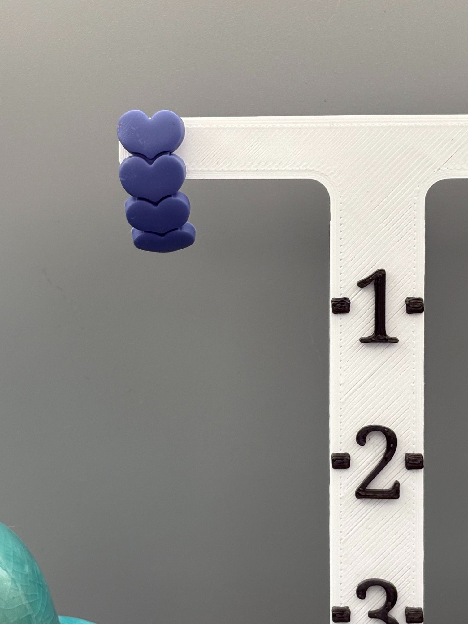 Blue Heart Huggie Earrings - handcrafted polymer clay earrings by Lakeside Clay