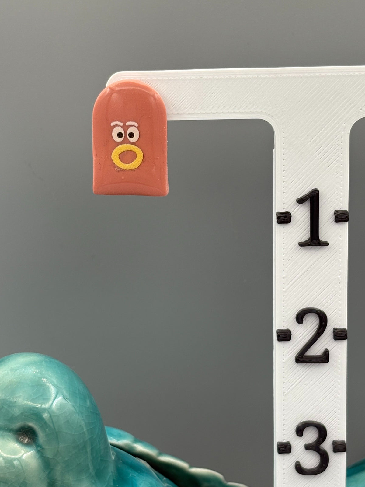 Pink Arch Funny Face Stud Earrings - handcrafted polymer clay earrings by Lakeside Clay