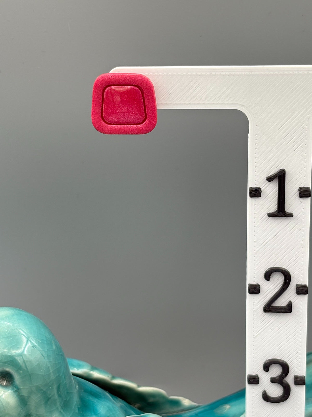 Pink Trapezoid Stud Earrings - handcrafted polymer clay earrings by Lakeside Clay