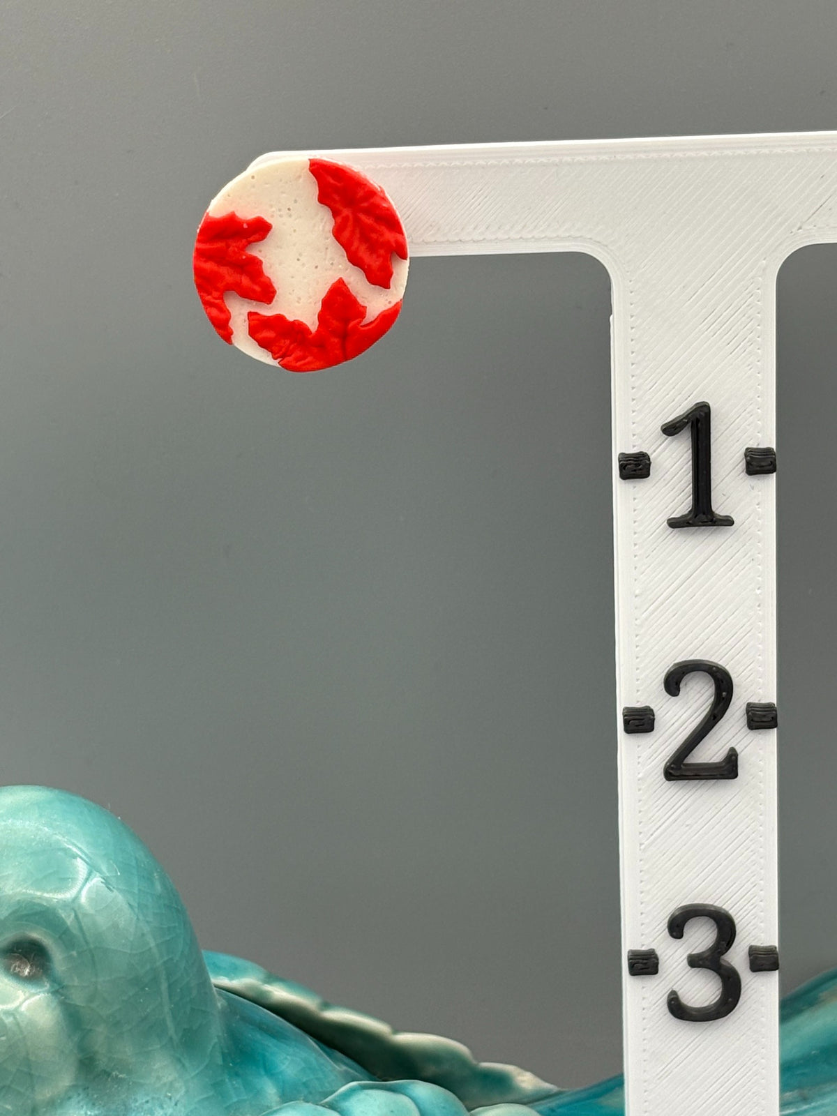 Maple Leaf Collage Circles - handcrafted polymer clay earrings by Lakeside Clay