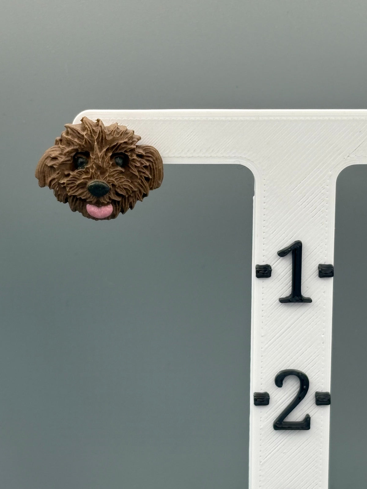 Brown Shihtzu Dog Stud Earrings - handcrafted polymer clay earrings by Lakeside Clay