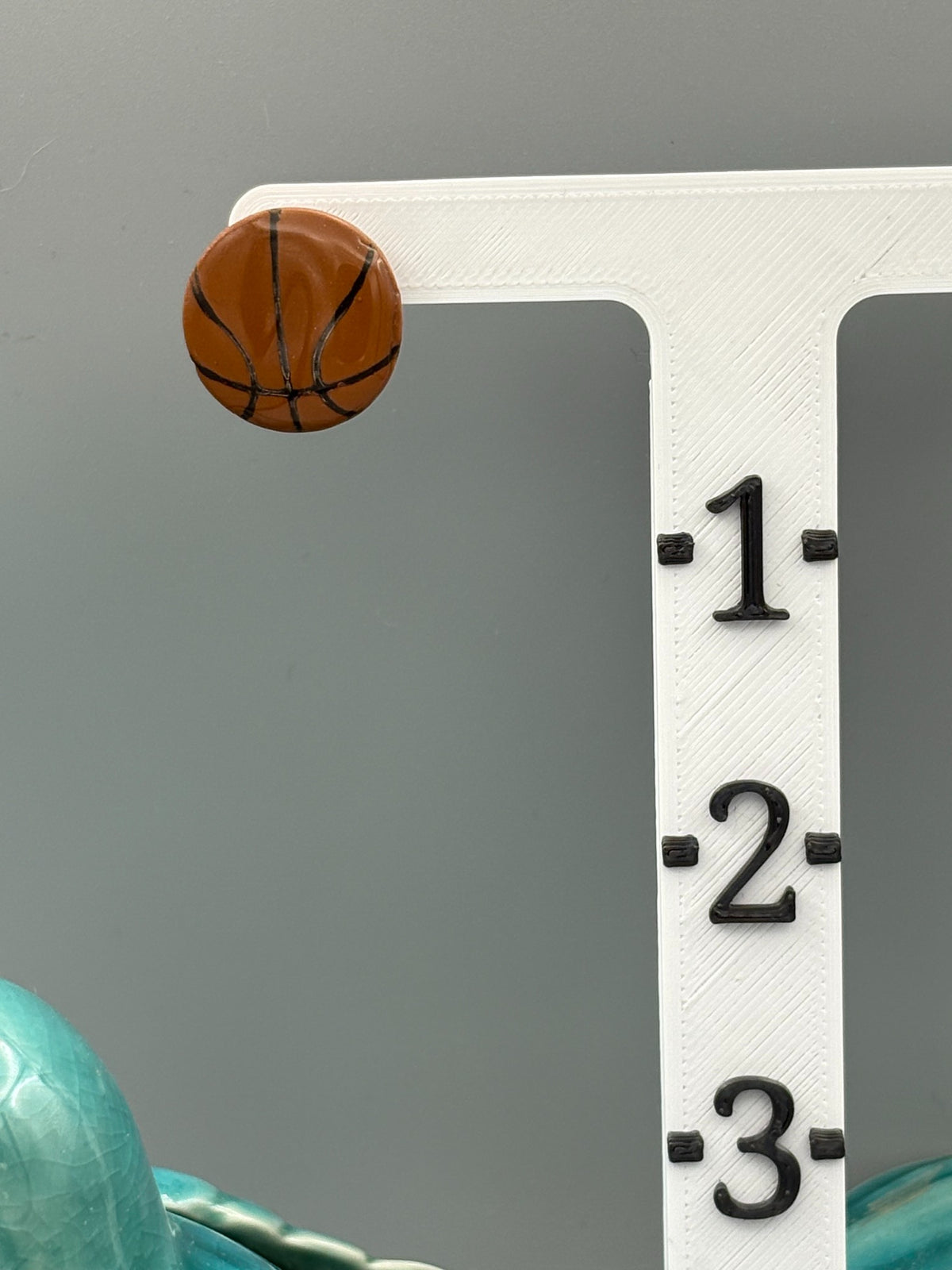 Basketball Stud Earrings - handcrafted polymer clay earrings by Lakeside Clay