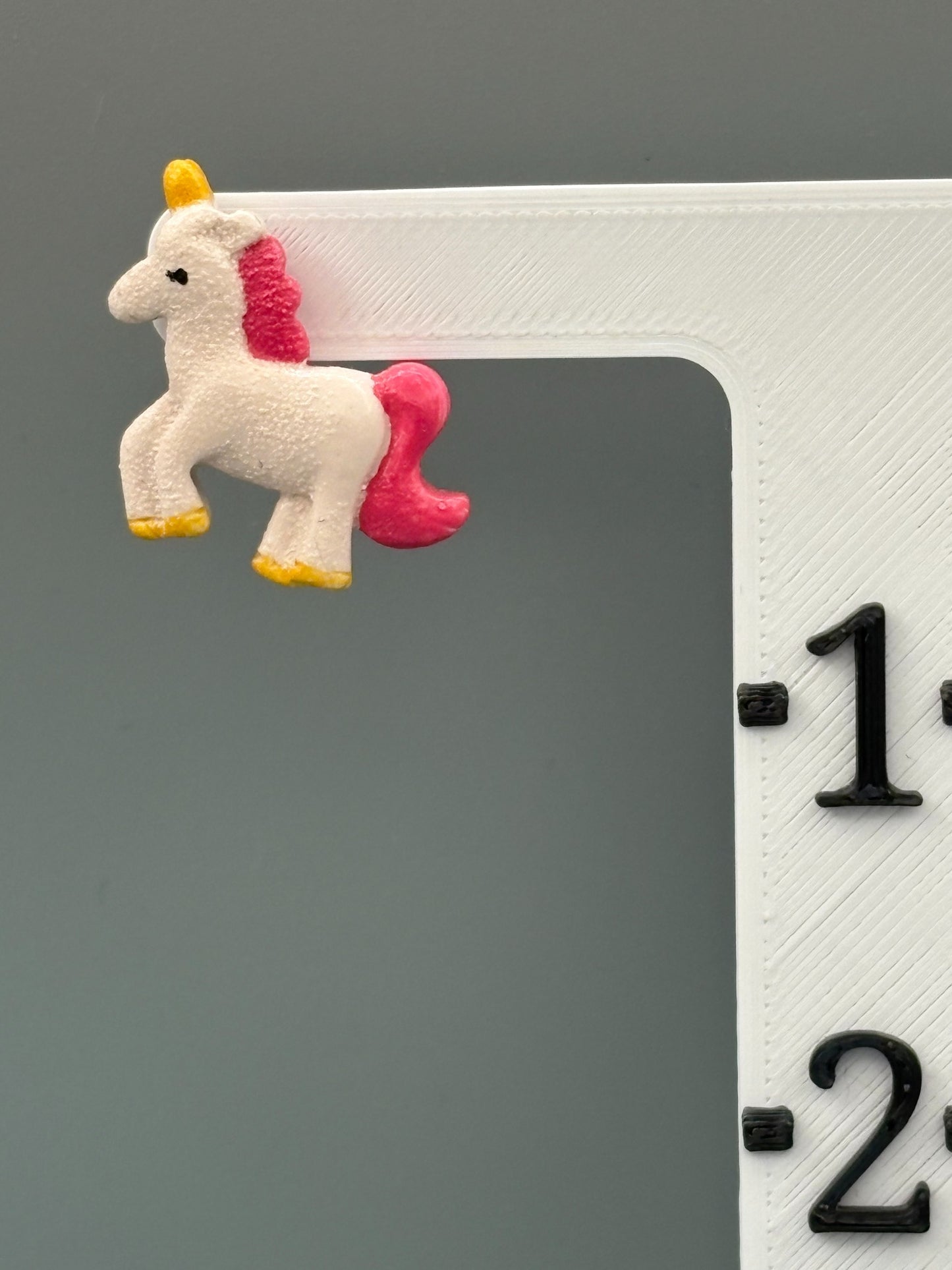 White & Pink Unicorn Stud Earrings - handcrafted polymer clay earrings by Lakeside Clay