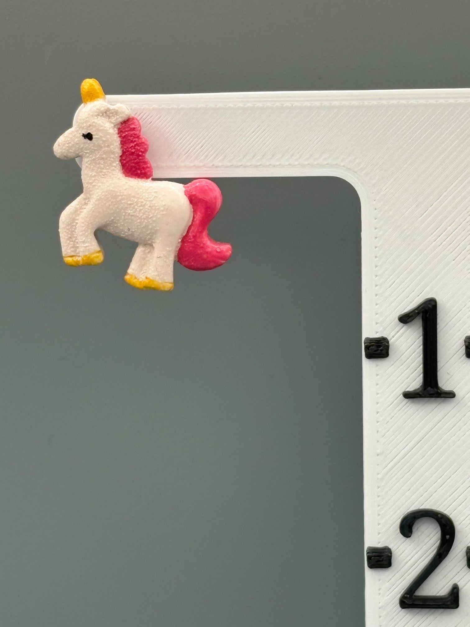 White & Pink Unicorn Stud Earrings - handcrafted polymer clay earrings by Lakeside Clay