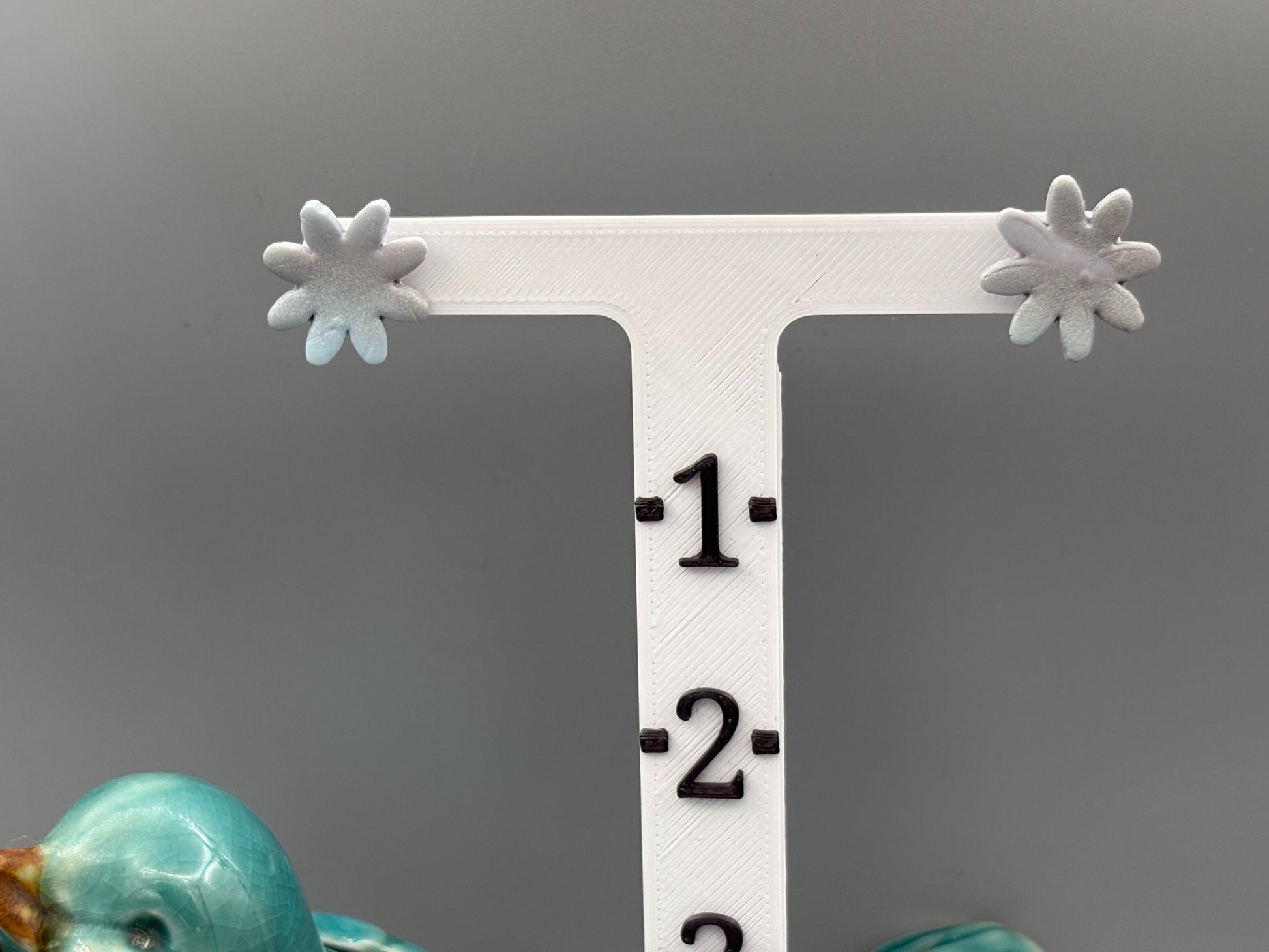 Pastel Marble Flower Stud Earrings - handcrafted polymer clay earrings by Lakeside Clay