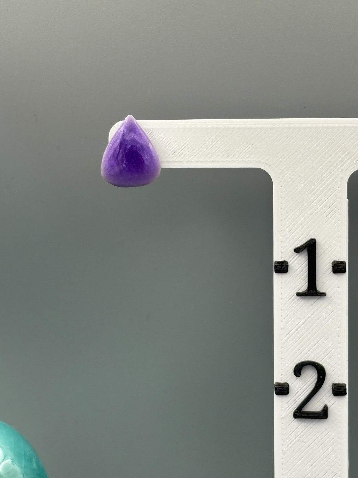 Purple Swirl Drop Stud Earrings - handcrafted polymer clay earrings by Lakeside Clay