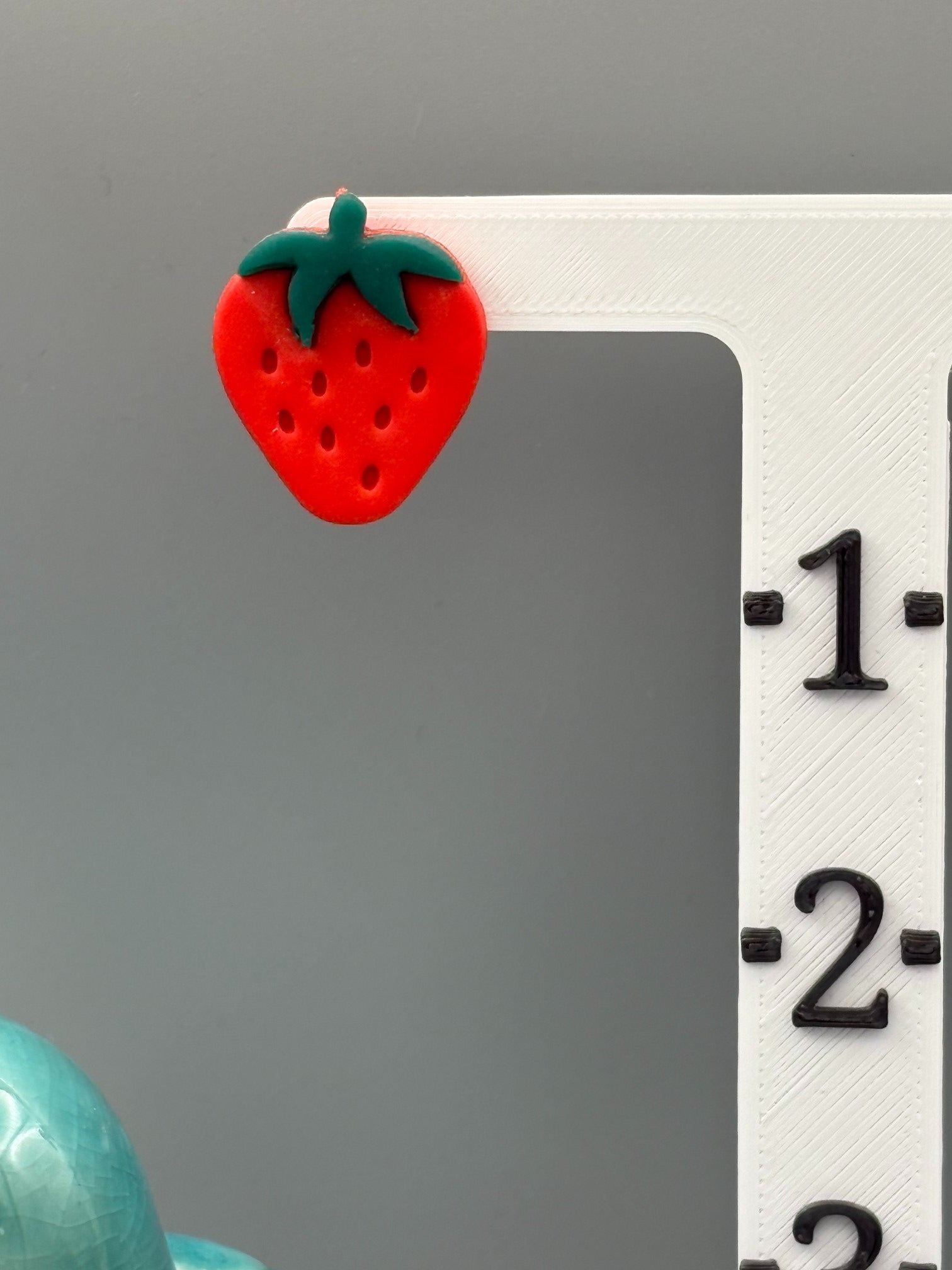 Strawberry Stud Earrings - handcrafted polymer clay earrings by Lakeside Clay
