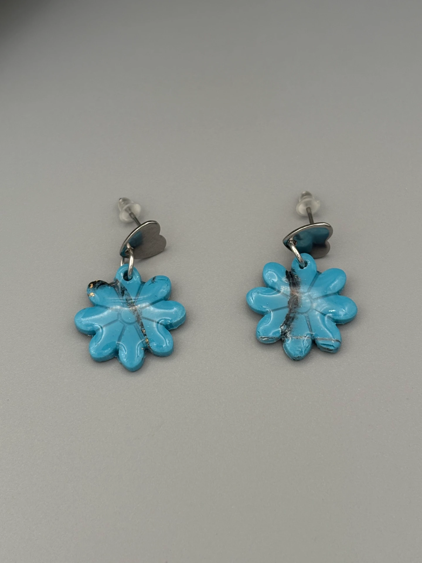 Faux Turquoise Flowers