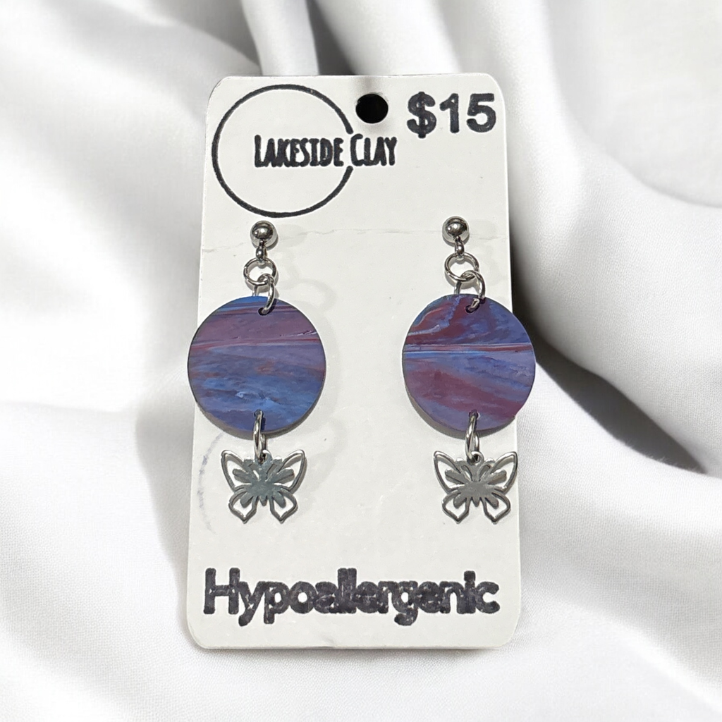 Red & Blue with Butterflies 