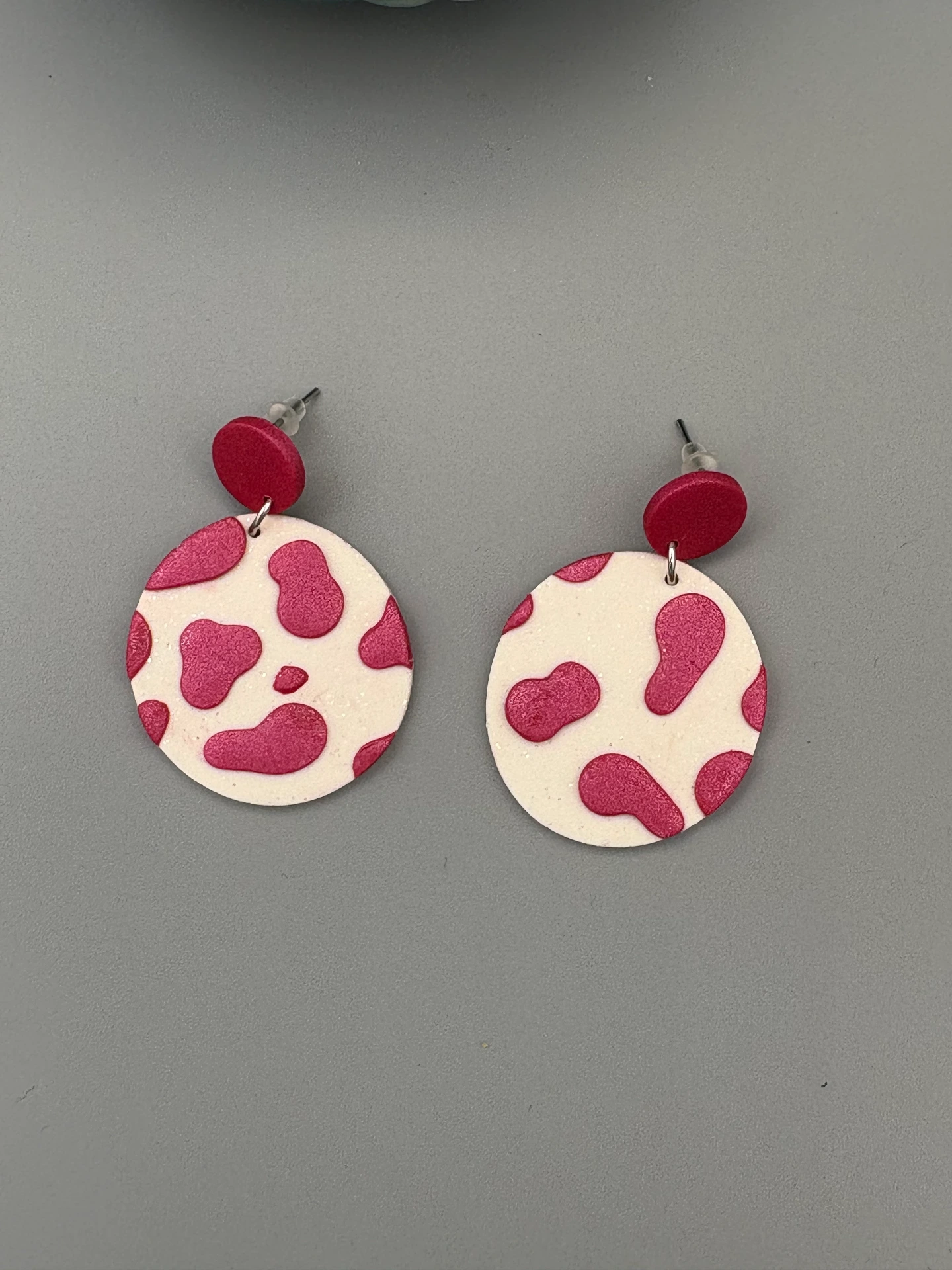 Pink Cow Print Circles